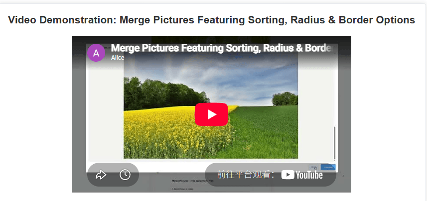 Merge Pictures Release Notes - New Video Demonstrations